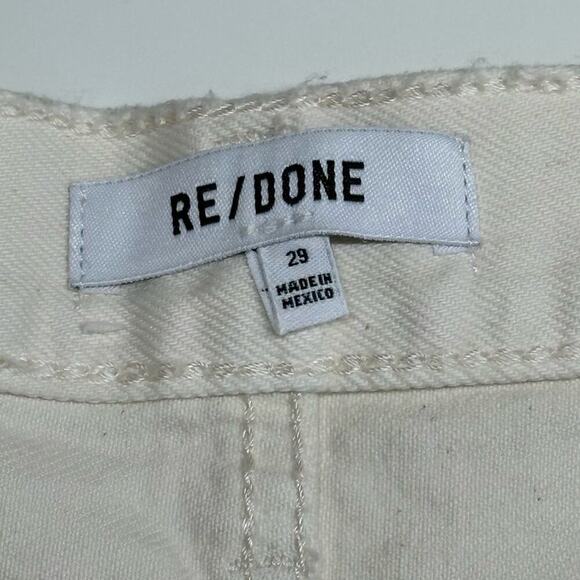 NWT | RE/DONE | 90s Low Slung Shorts | Vintage White | Size 29 - Picture 6 of 16